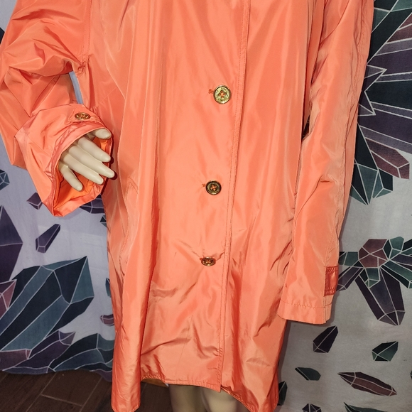 RALPH LAUREN Orange Logo Button Single Breasted Lightweight Trench Coat 3-XL - Picture 5 of 16